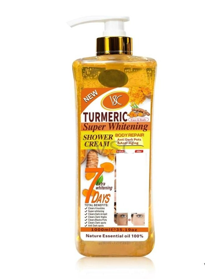 في إس سي كريم الاستحمام بالكركم للتبييض الفائق 1000 مل - Image 1