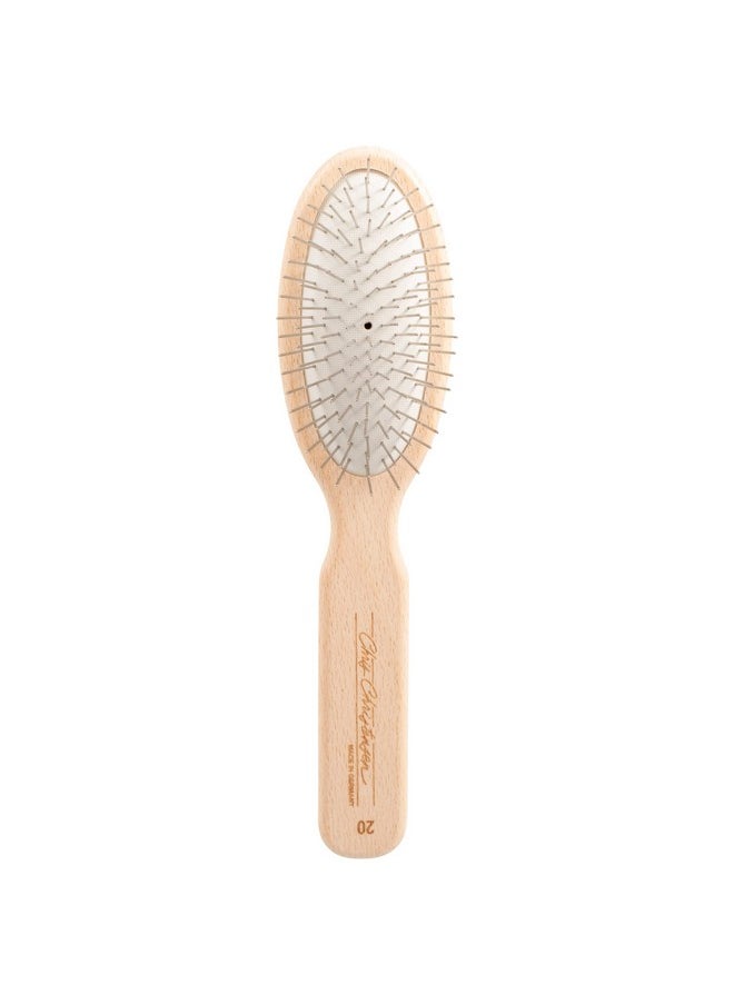 Chris Christensen 20 Mm Oval Pin Dog Brush, Original Series, Groom Like A Professional, Stainless Steel Pins, Lightweight Beech Wood Body, Ground And Polished Tips  - Image 1