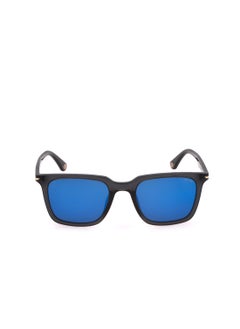 POLICE Men's Square Shape Acetate Sunglasses SPLL80M54705B - Lens Size: 54 Mm - Shiny Transparent Dark Grey  - Image 2