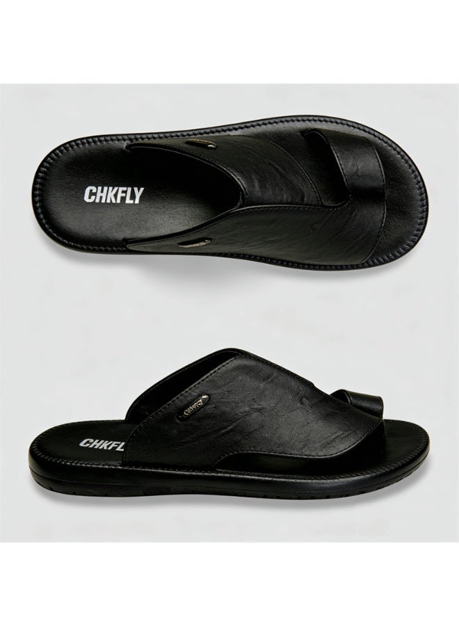 Men's Arabian-Style Toe-Ring Slippers, Open-Toe Flat Slippers, Soft And Non-Slip Casual Summer Slippers, Can Be Paired With A Robe, Suitable For Everyday Indoor And Outdoor Wear In The Gulf Region - Image 3