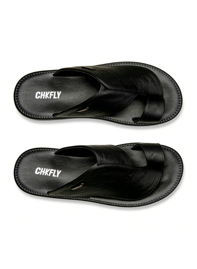 Men's Arabian-Style Toe-Ring Slippers, Open-Toe Flat Slippers, Soft And Non-Slip Casual Summer Slippers, Can Be Paired With A Robe, Suitable For Everyday Indoor And Outdoor Wear In The Gulf Region - Image 4