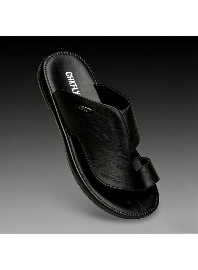 Men's Arabian-Style Toe-Ring Slippers, Open-Toe Flat Slippers, Soft And Non-Slip Casual Summer Slippers, Can Be Paired With A Robe, Suitable For Everyday Indoor And Outdoor Wear In The Gulf Region - Image 5