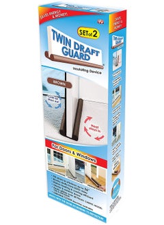 Twin Draft Guard Twin Draft Guard Extreme in Brown - Energy Saving Under Door Draft Stopper  - Image 1