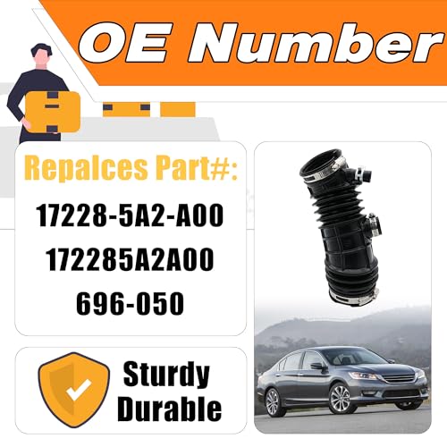 LEVANLIGHT Engine Air Intake Hose Compatible with Honda Accord 24L 20132017 Air Intake Duct Tube Boot Replaces 172285A2A00 172285A2A00 - Image 3