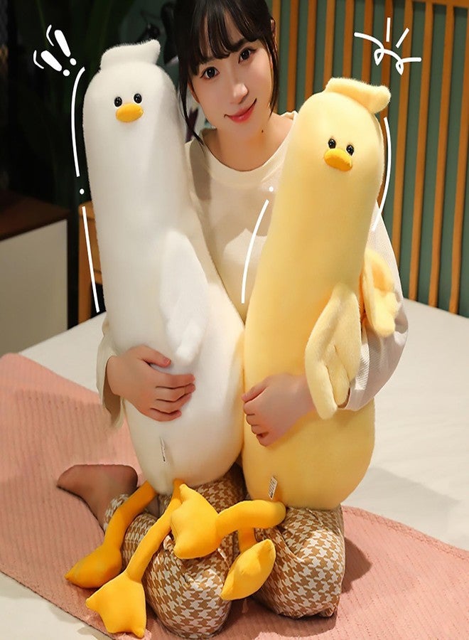PEACH CAT Long Duck Plush Pillow Cute Duck Stuffed Animal Toy Gift for Kids Girls Boys Yellow 32.2" - Image 5