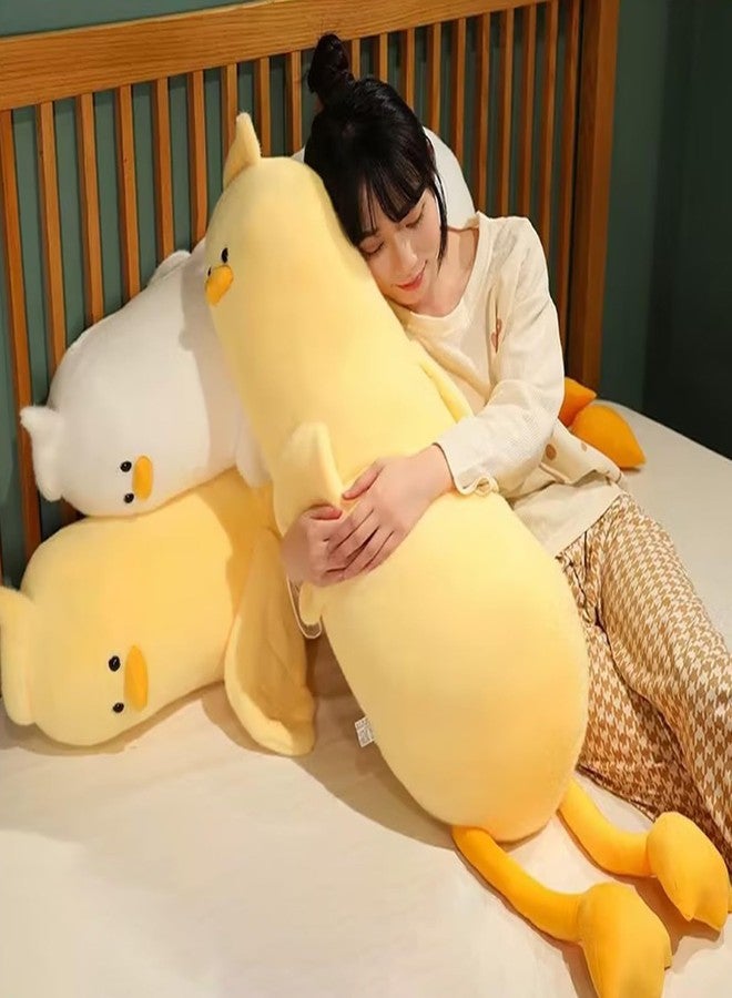 PEACH CAT Long Duck Plush Pillow Cute Duck Stuffed Animal Toy Gift for Kids Girls Boys Yellow 32.2" - Image 3