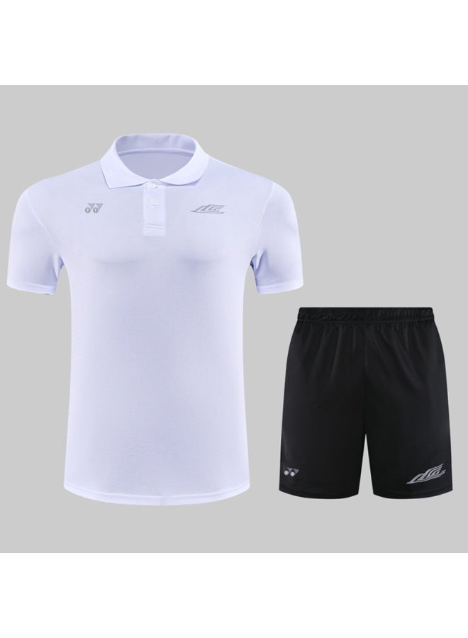 Yy New Summer Quick-drying Badminton Sports Lapel Polo Shirt Men's Short-sleeved Customizable Laminated Casual Ice Silk