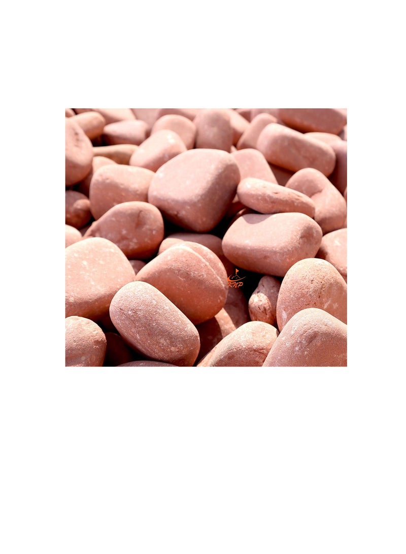 KNP Tumbled Red River Stone Natural Garden Material 3-5 cm 5kg - Image 1