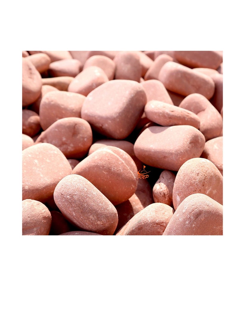 KNP Tumbled Red River Stone Natural Garden Material 3-5 cm 5kg - Image 2