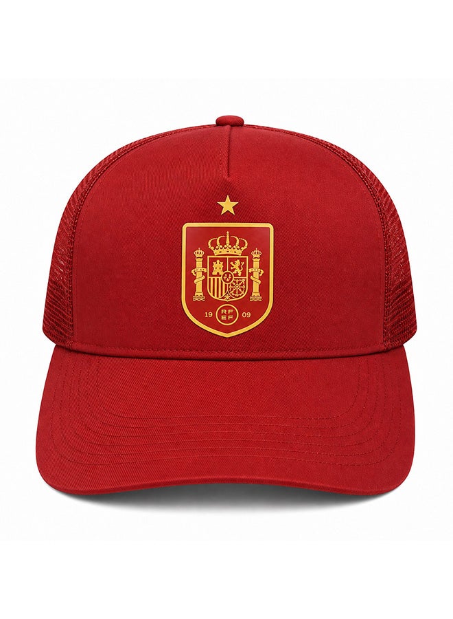 Toyland Spain Team Cap with Long Brim, Mesh Back, Adjustable Snapback - Image 1