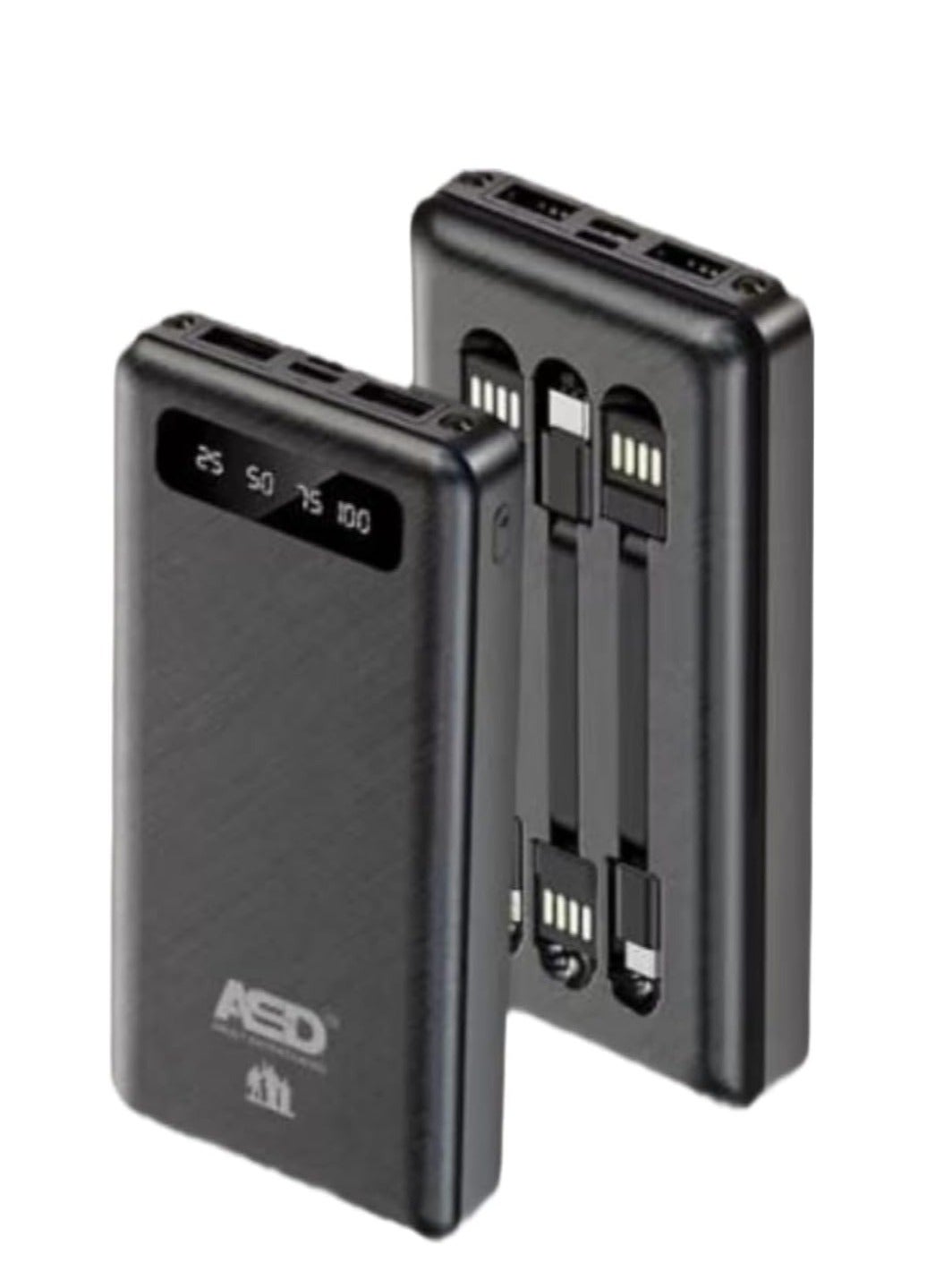 ASD ASD-78 10000 Mah Power Bank Back Up with 3 Detchable Charging Cable ...