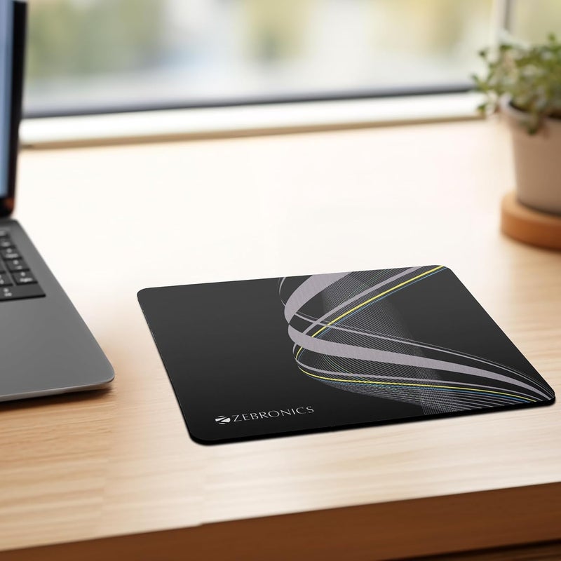 ZEBRONICS وسادة ماوس MSP-X1، لعمليات السرعة والدقة، سطح قماش ناعم، قابل للدحرجة، مُحسّن لجميع حساسات الماوس، قاعدة مطاطية مضادة للانزلاق، سطح بمقاس 232 x 182 مم - Image 3