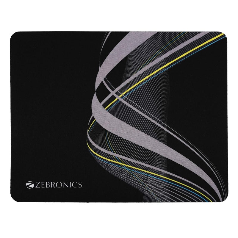 ZEBRONICS وسادة ماوس MSP-X1، لعمليات السرعة والدقة، سطح قماش ناعم، قابل للدحرجة، مُحسّن لجميع حساسات الماوس، قاعدة مطاطية مضادة للانزلاق، سطح بمقاس 232 x 182 مم - Image 1