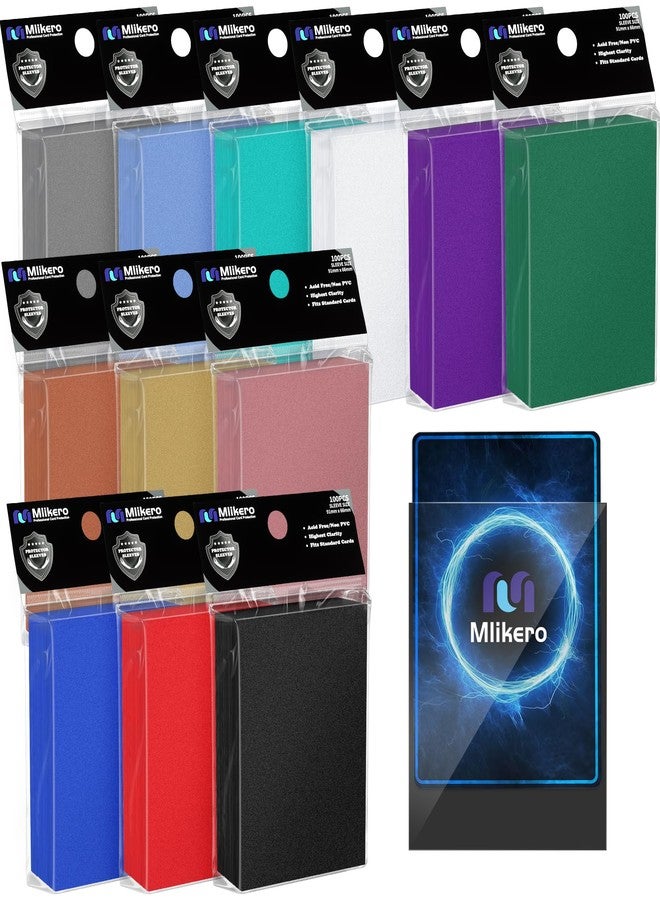 Mlikero 1200 Count Card Sleeves, Matte Magic Card Sleeves, Smooth Shuffle & Tear Resistant, Fit for MTG, TCG, CCG (12 Colors) - Image 1