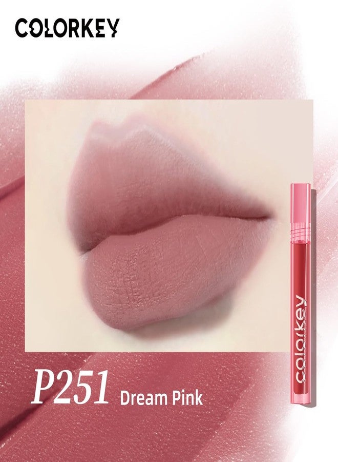 COLORKEY Airy Velvet Lip Tint, Matte Finishs, Longwear Rich Lip Colors, non-sticky, Creamy Soft Texture, Waterproof Lip Stain, Matte hydration, non-drying. Velvety finish (P251 Dream Pink, 3g) - Image 2