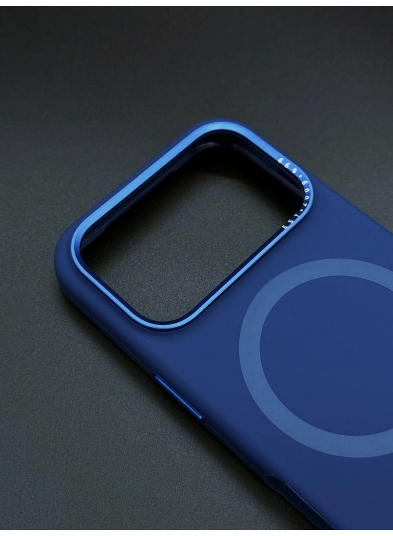 general Premium Silicone MagSafe Case for iPhone 17 Pro Max – Slim, Shockproof, Magnetic Wireless Charging Compatible Protective Cover (Blue) - Image 2