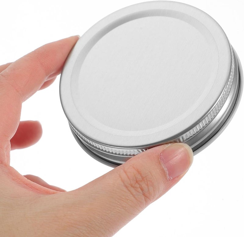 20pcs 70mm Silver Mason Jar Lids Tinplate Covers Leakproof Sealing Jar Caps for Home Canning and Preserving - Image 4