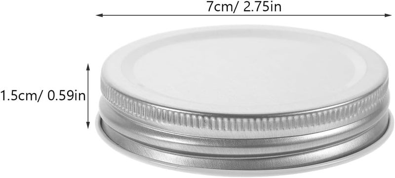 20pcs 70mm Silver Mason Jar Lids Tinplate Covers Leakproof Sealing Jar Caps for Home Canning and Preserving - Image 2