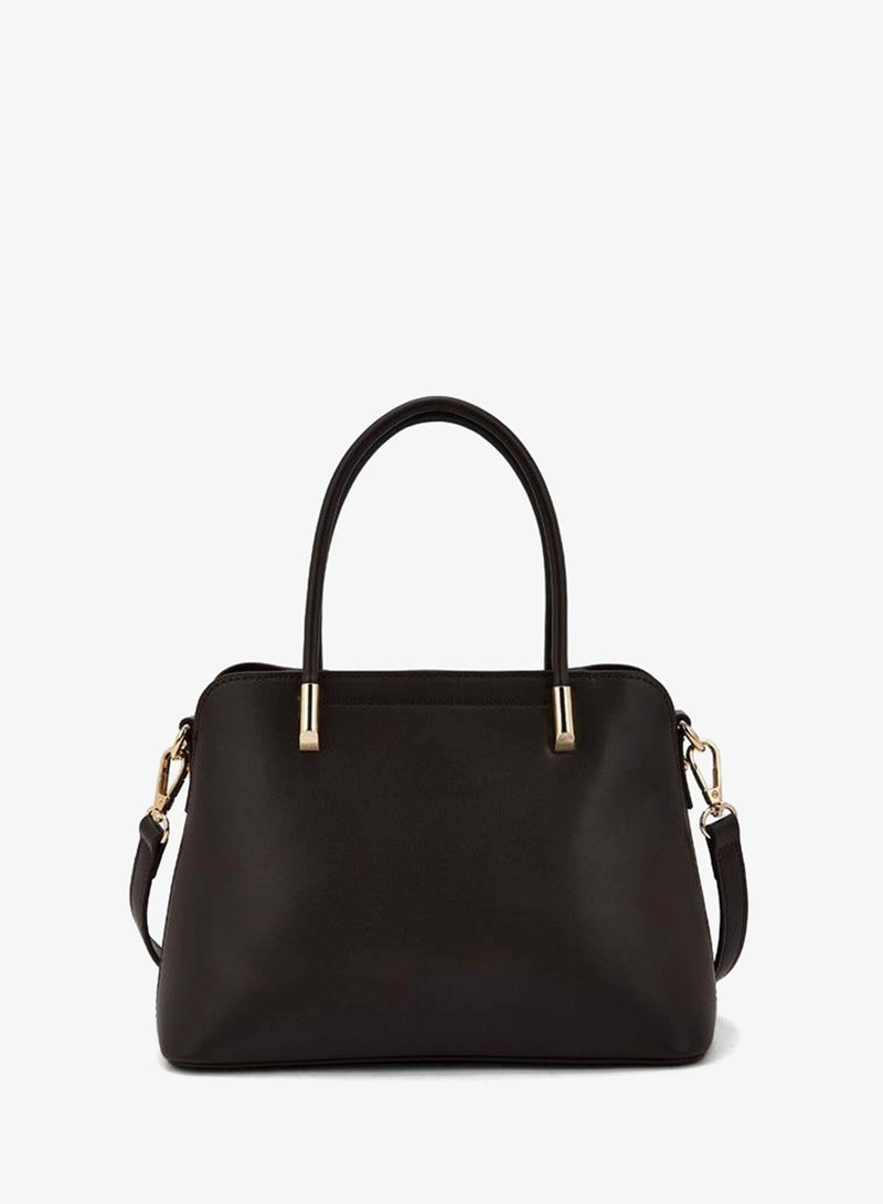 Flora Bella By Shoexpress Flora Bella Monogram Print Tote Bag with Double Handles - Image 5