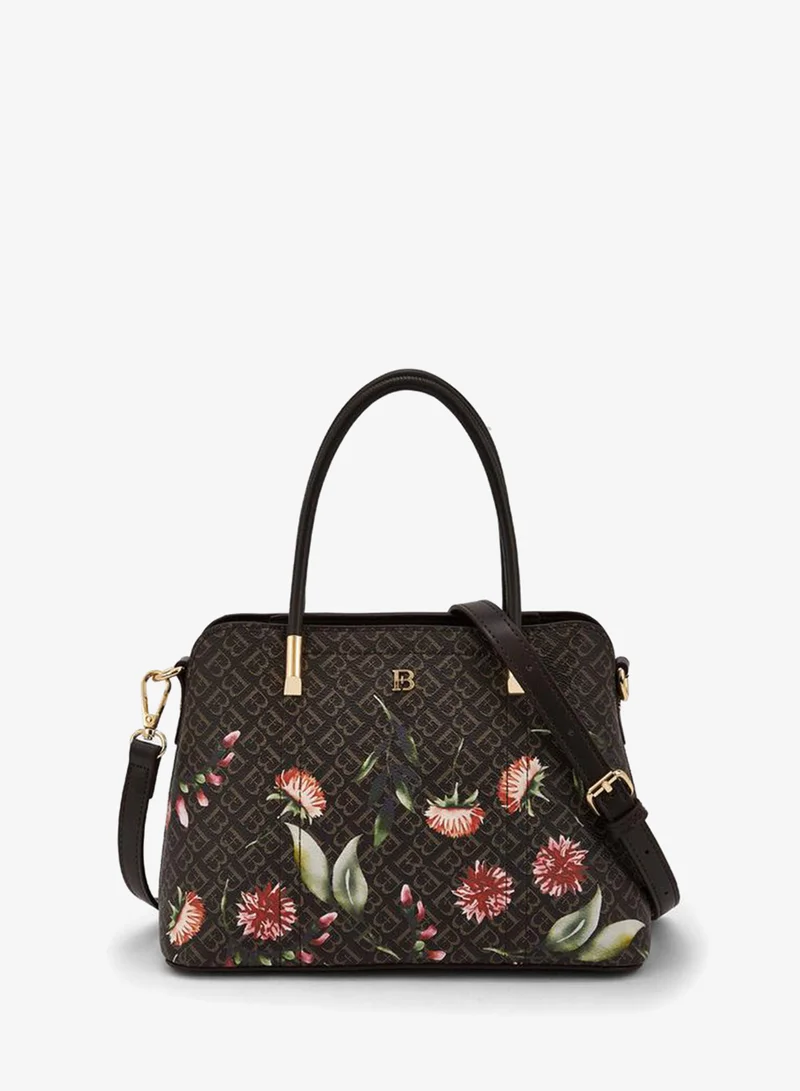 Flora Bella Monogram Print Tote Bag with Double Handles