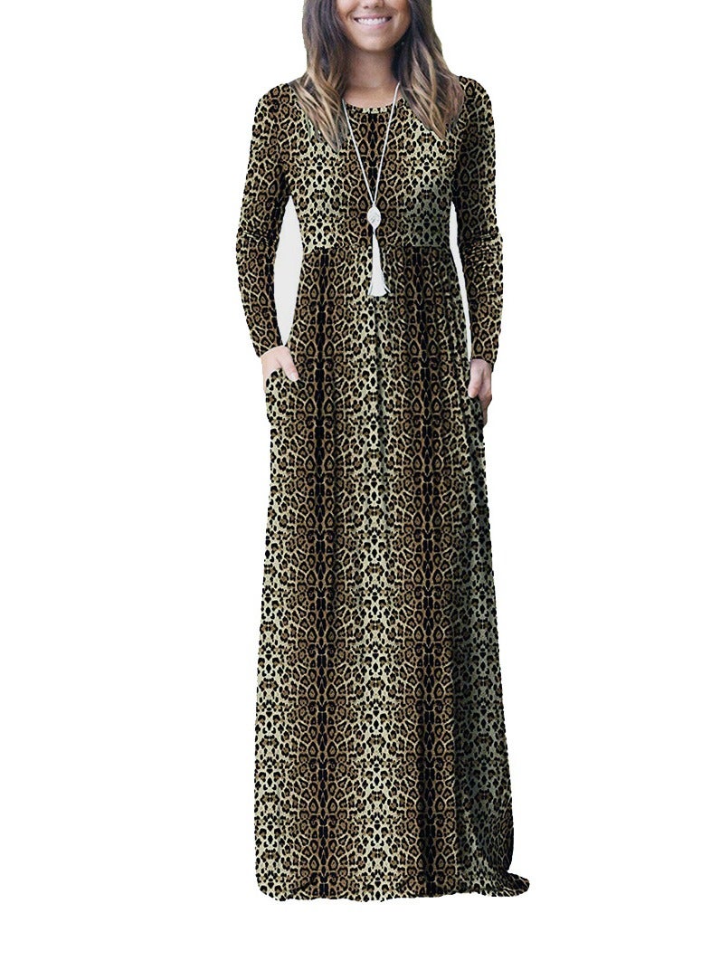 Nariele فستان جديد بنصف الجسم بنقشة جلد النمر - Image 1