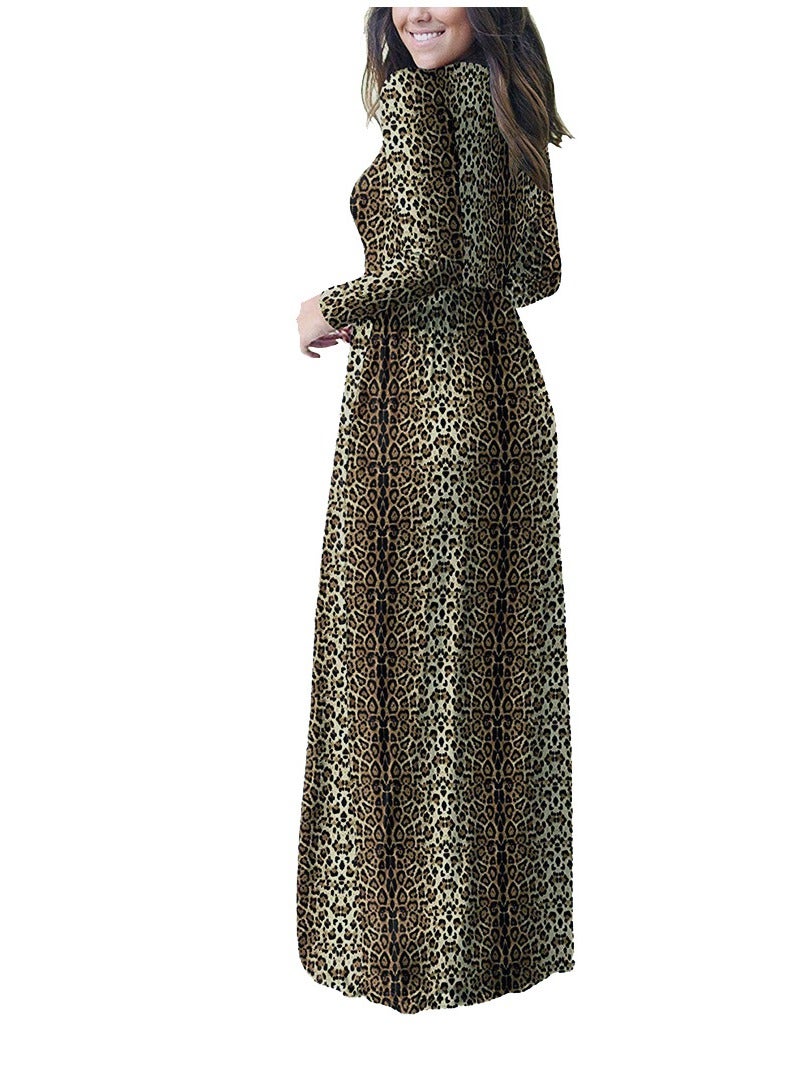 Nariele فستان جديد بنصف الجسم بنقشة جلد النمر - Image 2