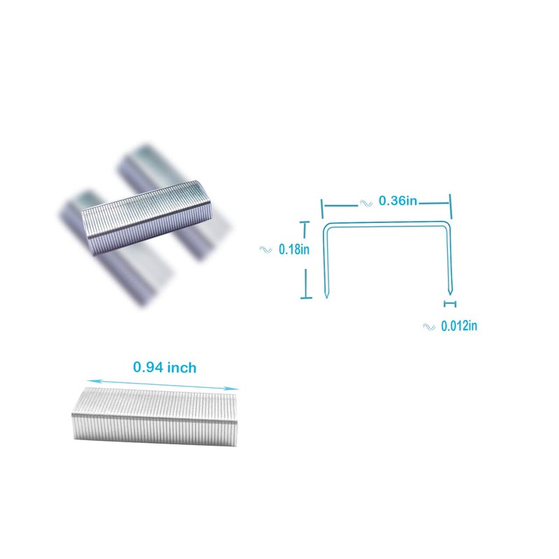 HeGangLy 3000pcs No.10 Staples, for Max HD-10D,Old TOT,and Other Mini Stapler Using No.10 Staples(Smaller Than Standard Staple,Size: W 0.37" x H 0.19" x L 0.98").Silver - Image 3