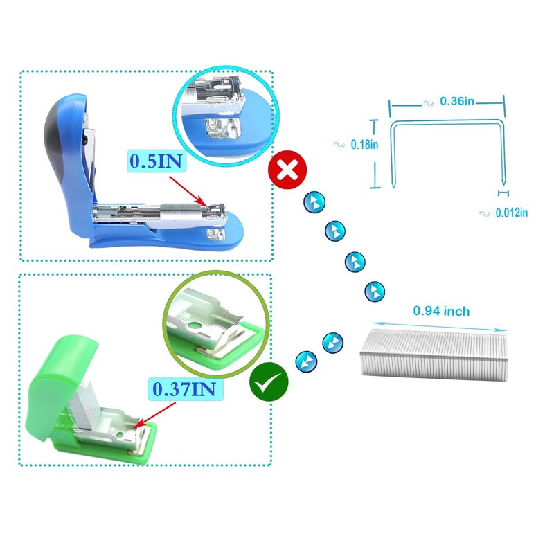 HeGangLy 3000pcs No.10 Staples, for Max HD-10D,Old TOT,and Other Mini Stapler Using No.10 Staples(Smaller Than Standard Staple,Size: W 0.37" x H 0.19" x L 0.98").Silver - Image 2