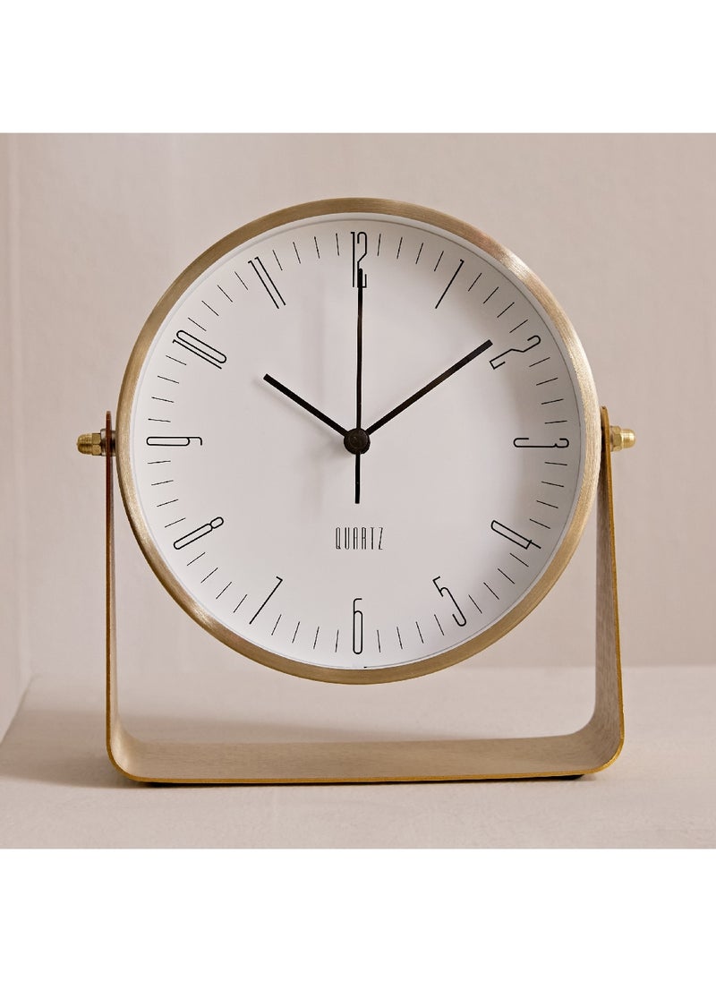 Home Box - Mason Aluminium Table Clock 17.5 x 17.8 x 6 cm - Image 1