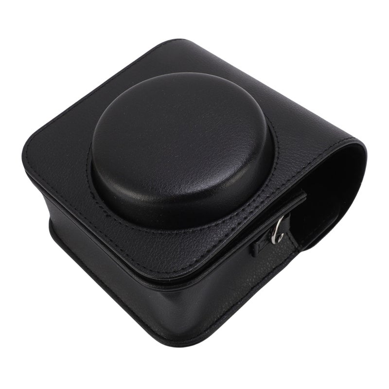 Protective Case Fit for Mini41 Instant Camera Litchi Pattern PU Leather Magnetic Flip Lid Retro Camera Bag with Shoulder Strap Black - Image 3