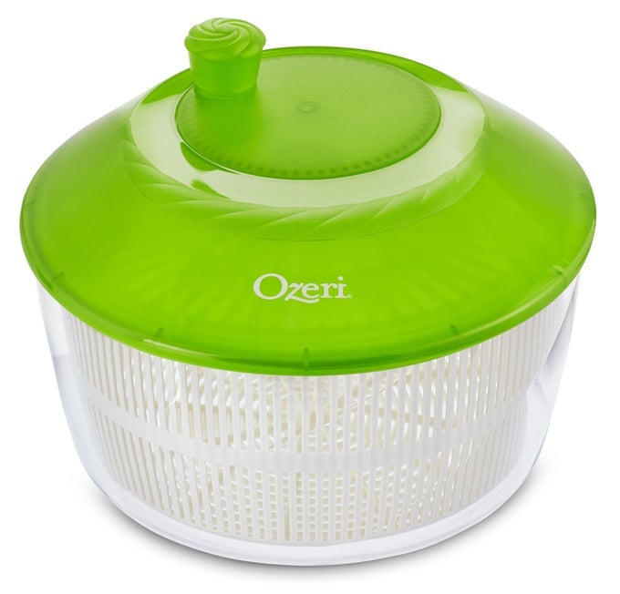 ITALIAN MADE FRESCA SALAD SPINNER AND SERVING BOWL BPAFREE GREEN 44 QT