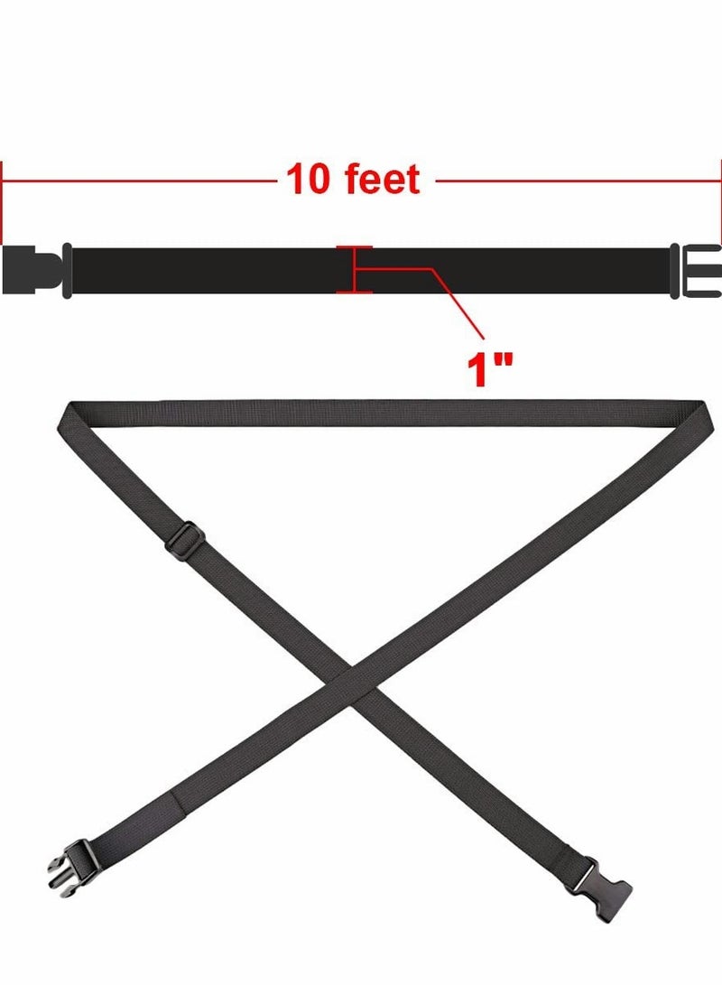 Adjustable Luggage Straps with Quick-Release Buckles - 4 Pack Travel Accessories for Secure Suitcase Tie Down - Image 5