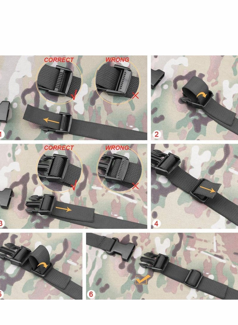 Adjustable Luggage Straps with Quick-Release Buckles - 4 Pack Travel Accessories for Secure Suitcase Tie Down - Image 4