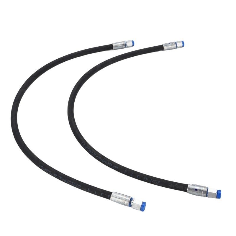 Mini Excavator Hydraulic Hose: 1/4in Interface 32-Inch Rubber Construction - Enhanced Hydraulic Efficiency, Durable Build for Construction Site Equipment Replacement - Image 3