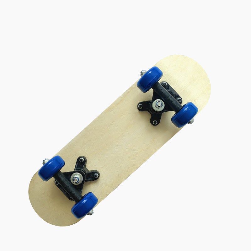 Children's universal skateboard double-sided blank panel 7-layer Chinese maple log color DIY hand-painted graffiti drawing skateboard(43CM*12.5CM, Blank hand painted skateboard finished) - Image 1