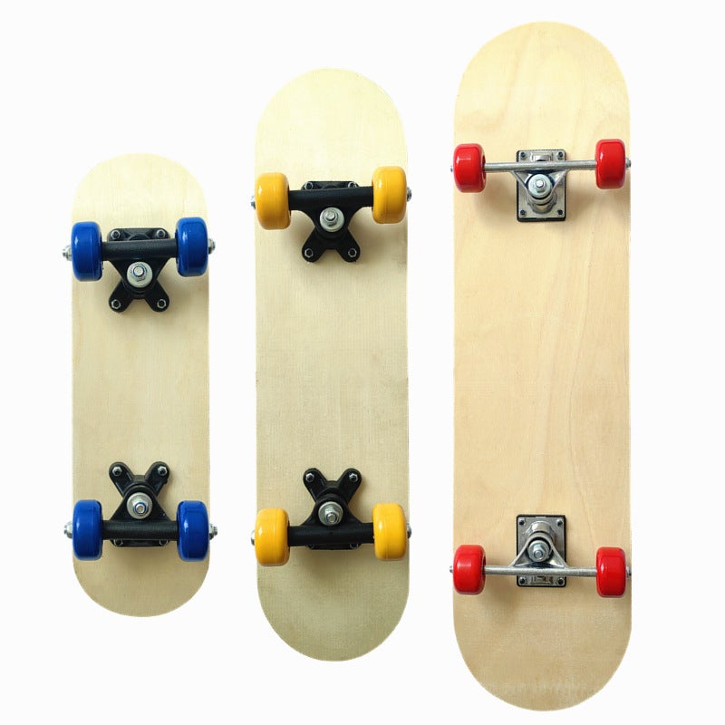 Children's universal skateboard double-sided blank panel 7-layer Chinese maple log color DIY hand-painted graffiti drawing skateboard(43CM*12.5CM, Blank hand painted skateboard finished) - Image 2
