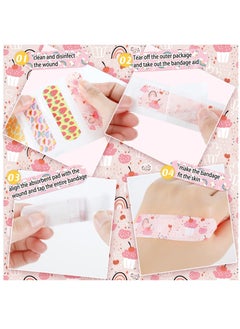 Excefore Kids Cartoon Bandages, 200 Pieces Flexible Adhesive Colorful Cute Bandages Waterproof Knuckle Fingertip Breathable Stickers Protection Care Cuts for Girls Boys Children, Cute  - Image 5