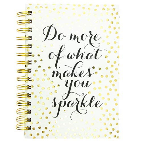 Graphique Designer Notebooks - "Do More of What Makes You Sparkle" - Spiral Bound Writing Journals for Offices, Schools, Classrooms, and More - Hard Cover with 160 Ruled Pages (6.25" x 8.25") - Image 2
