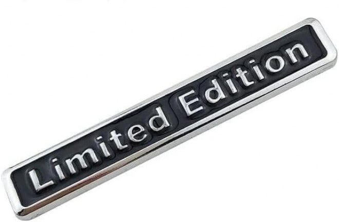 AutoBizarre 3D Raised Large Limited Edition Metal Monogram Emblem Badge Sticker for All Cars & Bikes (Silver Black) Multi-goal comprehensive design - Image 1