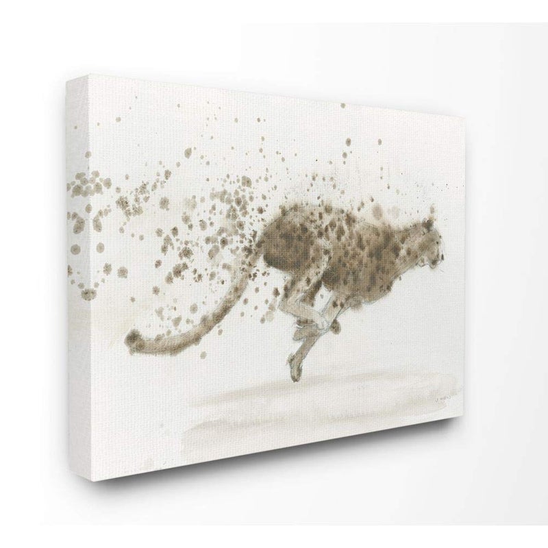 Stupell Industries Stupell Industries Cool Abstract Cheetah Large Cat Animal Watercolor Painting 