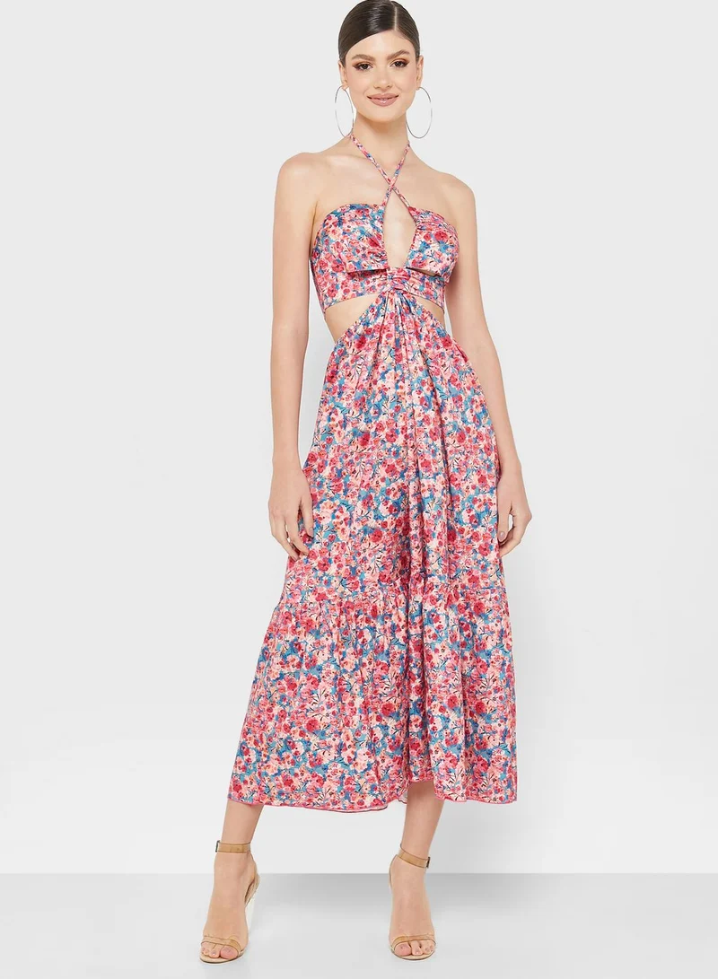Ginger Strappy Printed Dress