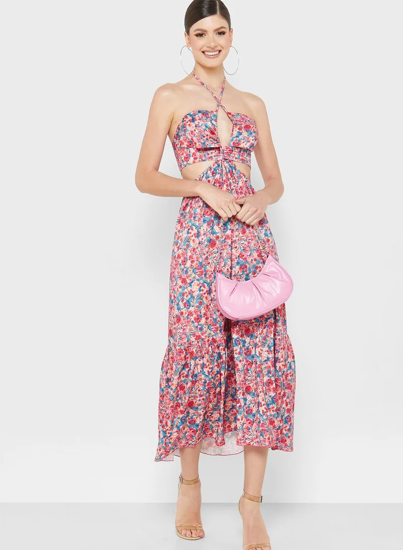 Ginger Strappy Printed Dress