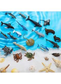 Civaner 20 Pack Realistic Shark Toys Ocean Animals Toys With Mesh Bag Assorted Sea Animal Toys Including Shark Whale Dolphin Bath Toys For Ocean Life Party Decor Party Favors For Daughter And Son  - Image 3