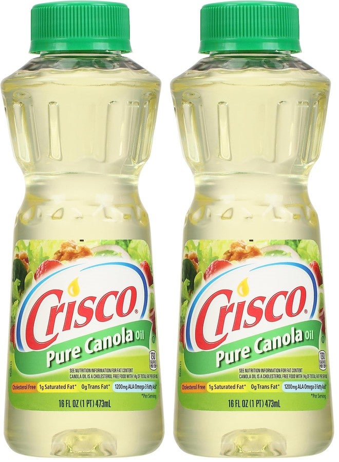 Crisco Pure Canola Oil, 16 Fluid Ounce (Pack of 2) - Image 1