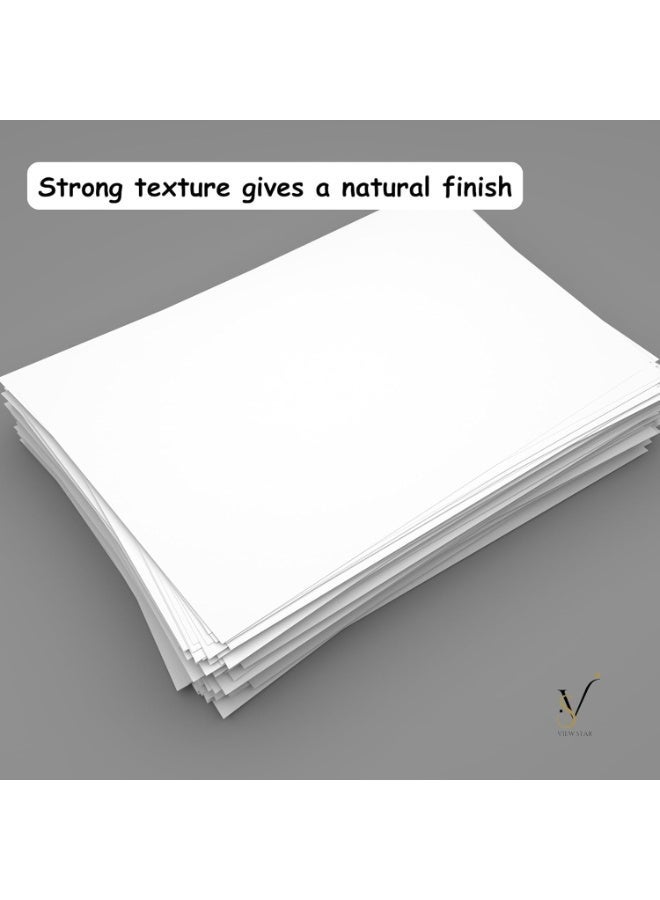 VIEW STAR Viewstar Pack of 25 A6 Handmade Cotton Paper Sheets 300 GSM – 100% Cotton Thick Deckle Edge Paper for Calligraphy, Greeting Cards, Wedding Invitations, Painting & Craft Projects - Image 3
