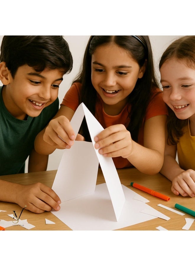 VIEW STAR Viewstar Pack of 25 A6 Handmade Cotton Paper Sheets 300 GSM – 100% Cotton Thick Deckle Edge Paper for Calligraphy, Greeting Cards, Wedding Invitations, Painting & Craft Projects - Image 5