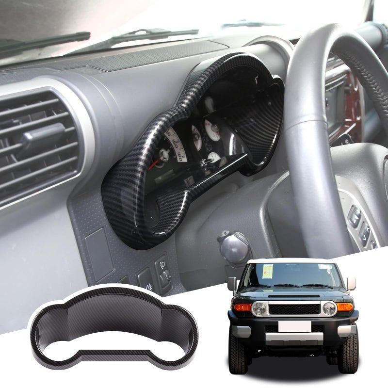 LLKUANG Car ABS Center Console Dial Dash Board Decorative Frame Fit for Toyota FJ Cruiser 20072021 Dashboard Panel Trim Cover Accessories ABS Carbon fiber