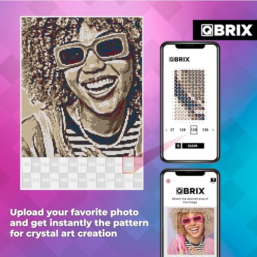 QBRIX Framed Diamond Art from Any Photo - Custom Diamond Painting Kit for Adults - Personalised Gem Art - DIY Craft Kit for Adults - Vintage - 12 x 17 inches - Image 2