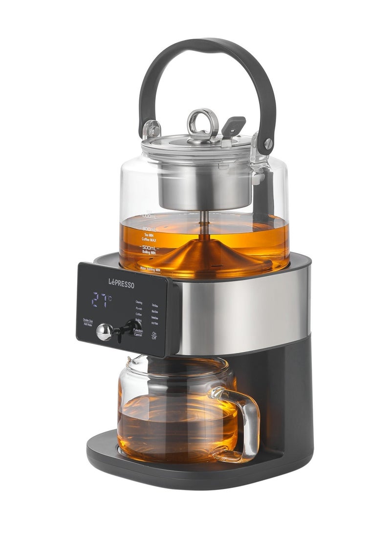 LePRESSO Brewfinity Tea and Coffee Brewer with Fountain Brewing Technology & Multiple Brewing Option, 1L Capacity, Digital Display, Keep Warm Function, Brew Coffee Maker - Black - Image 1