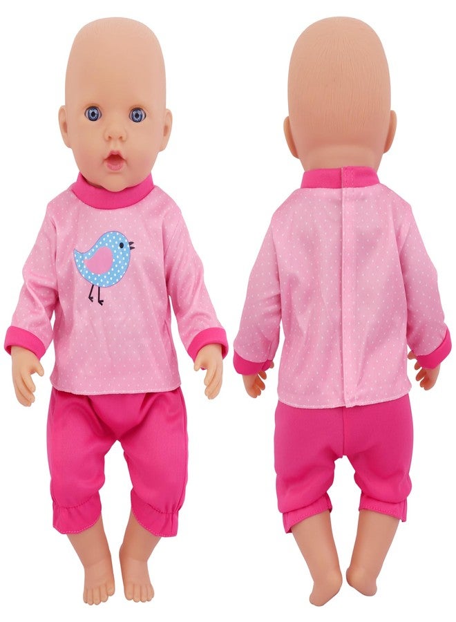 UNICORN ELEMENT 5 Sets Baby Doll Clothes for 14-18 Inch Dolls, 16 Inch Baby Doll Pjs Clothes Outfits and Accessories for New Born Dolls - Image 4
